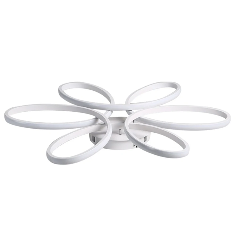 

UMEILUCE Modern Led Ceiling Light Creative Flower Flush Mounted White Painted Finished Dimmable Lamp for Dining Living Room
