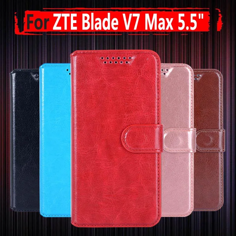 Флип-чехол из искусственной кожи для ZTE Blade V7 Max 5 дюйма | Мобильные телефоны и