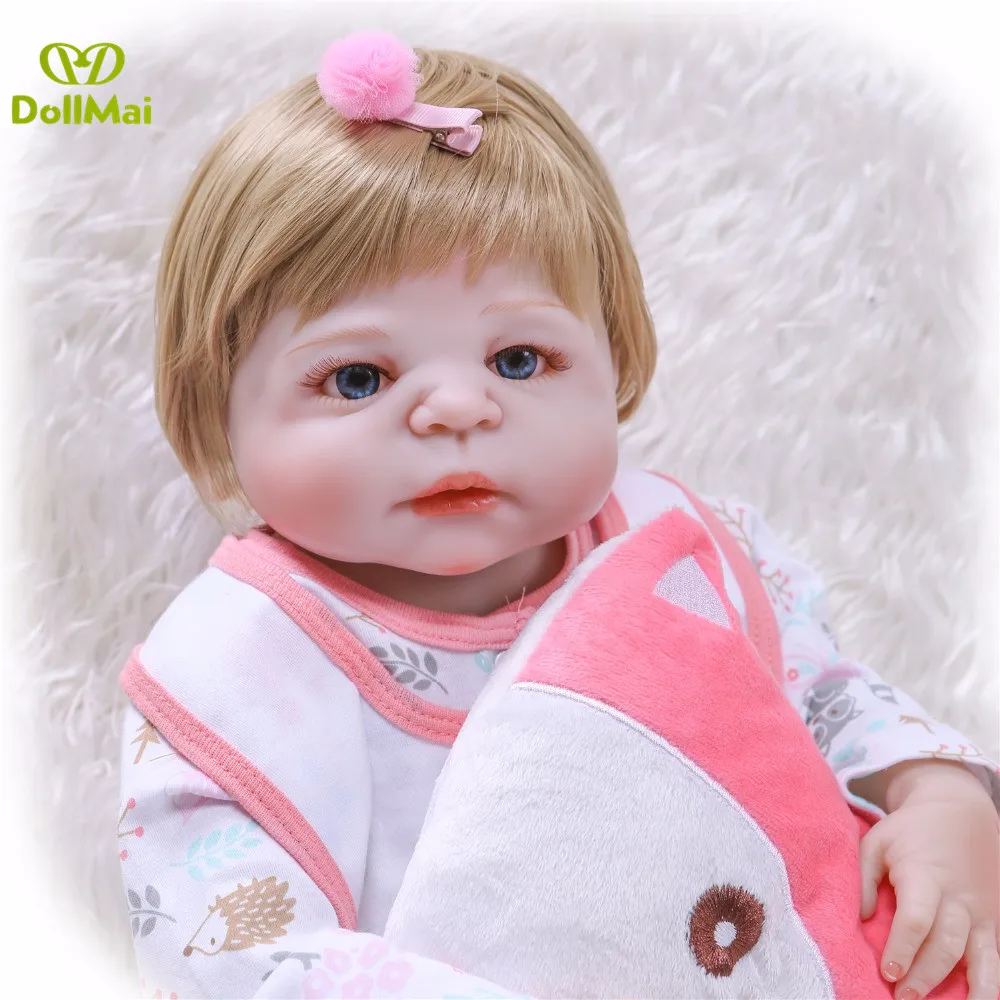Кукла Bebe reborn 22 &quot55 см настоящие Детские полностью виниловые силиконовые куклы