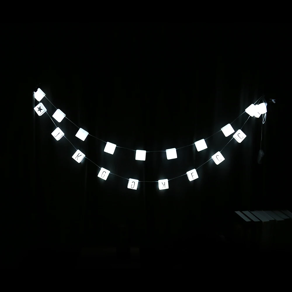 DIY светодиодный гирлянды с буквами для вечеринок праздничное украшение дома |