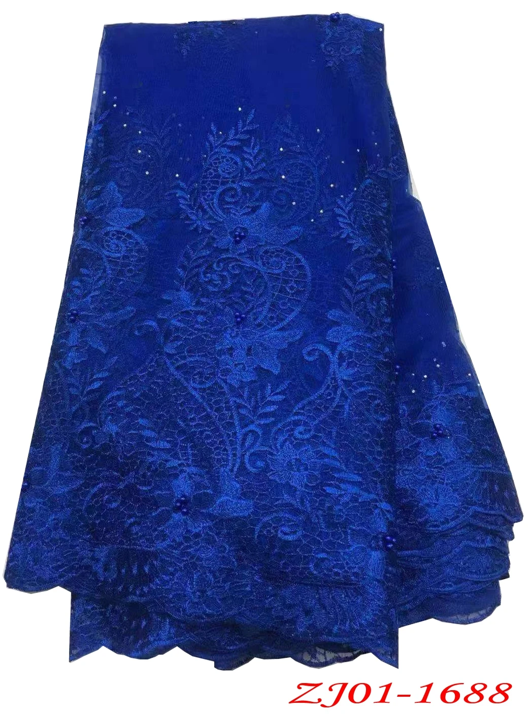 Зеленая кружевная ткань высокого качества 2018 с 3D цветами французская жемчугом