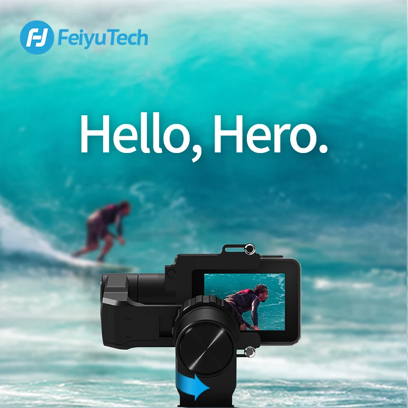 Feiyutech Feiyu WG2X Водонепроницаемый 3 оси Brushels карданный стабилизатор для экшн камеры