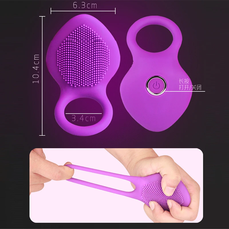 Вибрирующее кольцо с задержкой времени для члена массажной кистью силиконовые