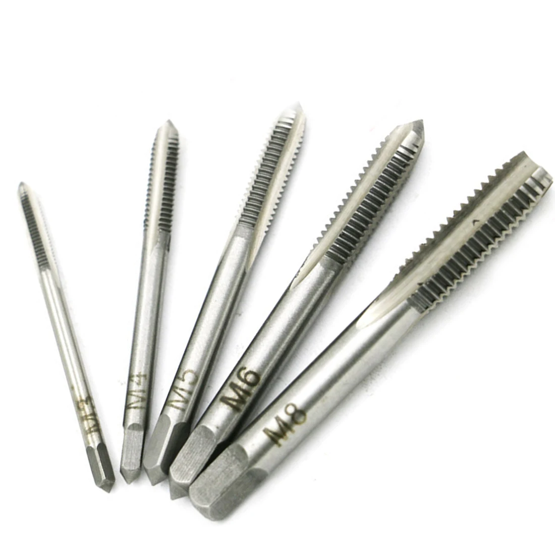 

Drill Bit HSS M3 M4 M5 M6 M8 5PCS/Set Machine Spiral Point Straight Fluted Screw Thread Hand Tap Drill screw moving