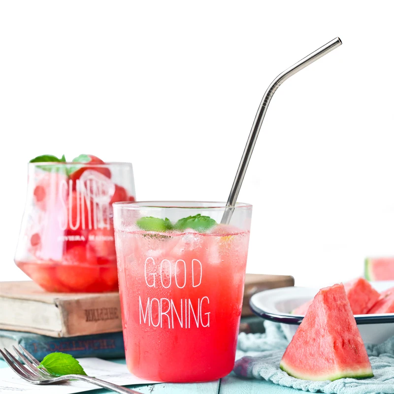 2/4 шт соломы из нержавеющей стали многоразовые металлические питьевые с чистящей