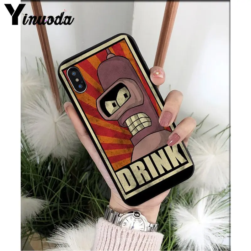 A8 Yinuoda Futurama Bender ТПУ Мягкий силиконовый чехол для телефона чехол для Apple iPhone 8 7 6 6S Plus X XS MAX 5 5S SE XR Чехол для мобильного телефона s - Цвет: A8