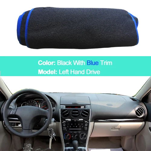 Синий Car Inner Dashboard Cover Dash Mat Carpet Cushion Sun Shade For Mazda 6 MPS Atenza 6 Mazdaspeed 2003 2004 2005 2006 2007 2008 - Название цвета: Синий