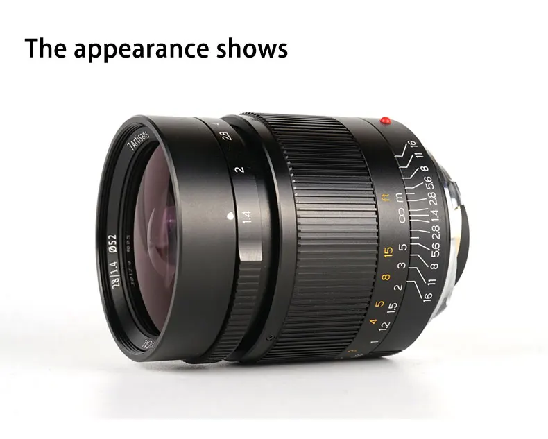 7 artisans 28 мм F1.4 Большая диафрагма paraxial M-mount объектив для камер Leica M-M M240 M3 M5 M6 M7 M8 M9 M9P M10