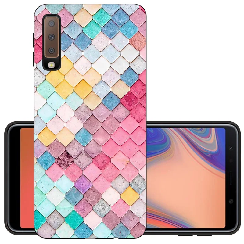 YLW CROWNPRO A7 TPU чехол для samsung Galaxy A 7 A750 мягкий чехол для телефона SM-A750F задняя крышка Черный A7 6," матовый чехол - Цвет: YLW