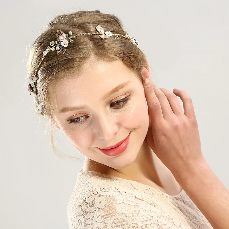 Роскошный комплект из медной проволоки Свадебный с заколки короны свадебные