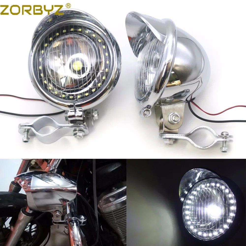 ZORBYZ мотоциклетный Хромированный Светодиодный проходящий точечный