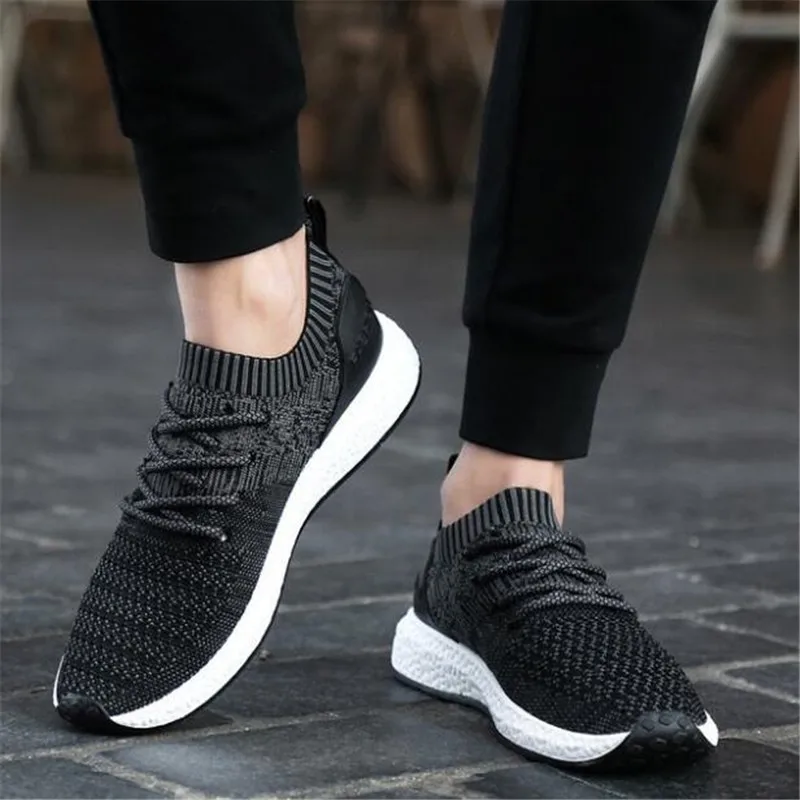 DIWEINI Ultra Light Casual Vulcanize Shoes Mens White Sneakers 2019 Lace Up Flats Man Cheap Breathable Footwear Zapatos | Обувь