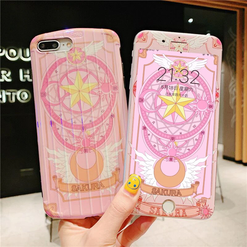 Для iphone XS max XR X милый мягкий чехол Sailor Moon + стеклянная пленка для экрана 8 plus 7 Plus 6 S