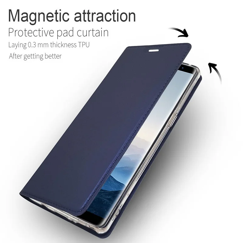Чехол для Samsung Galaxy Note 8 9 10 чехол-книжка из искусственной кожи Plus чехол с магнитным