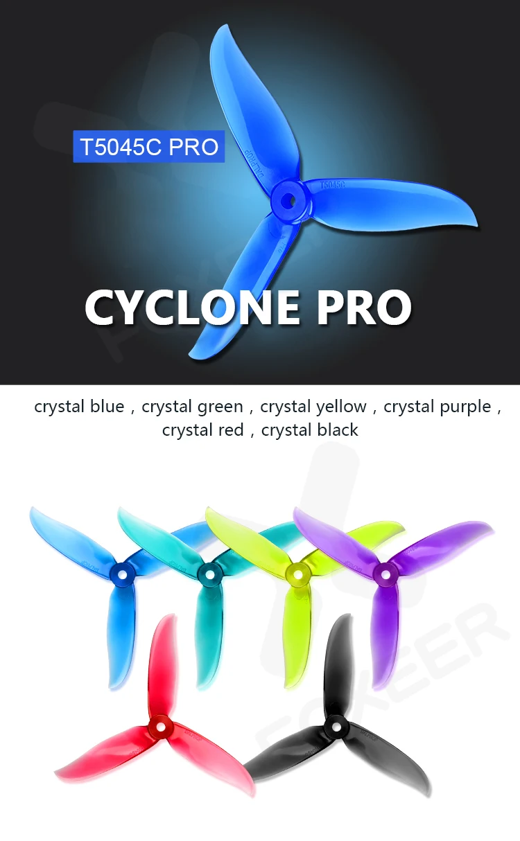 DALPROP CYCLONE T5045C T5045 Pro 5045 5 дюймов 3 лопасти/tri-Blade propeller prop совместимый 2206 бесщеточный двигатель для FPV RC Дрон