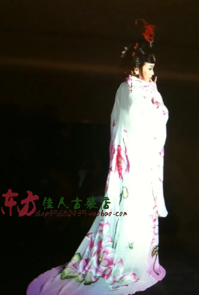 Unisexual лотос в пруду под луной Красота Краска транзит цвет представление