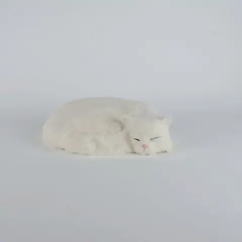 Игрушечная белая кошка полиэтилен и меха кошка модель Забавный подарок около 27 см x 20 см x 6 см