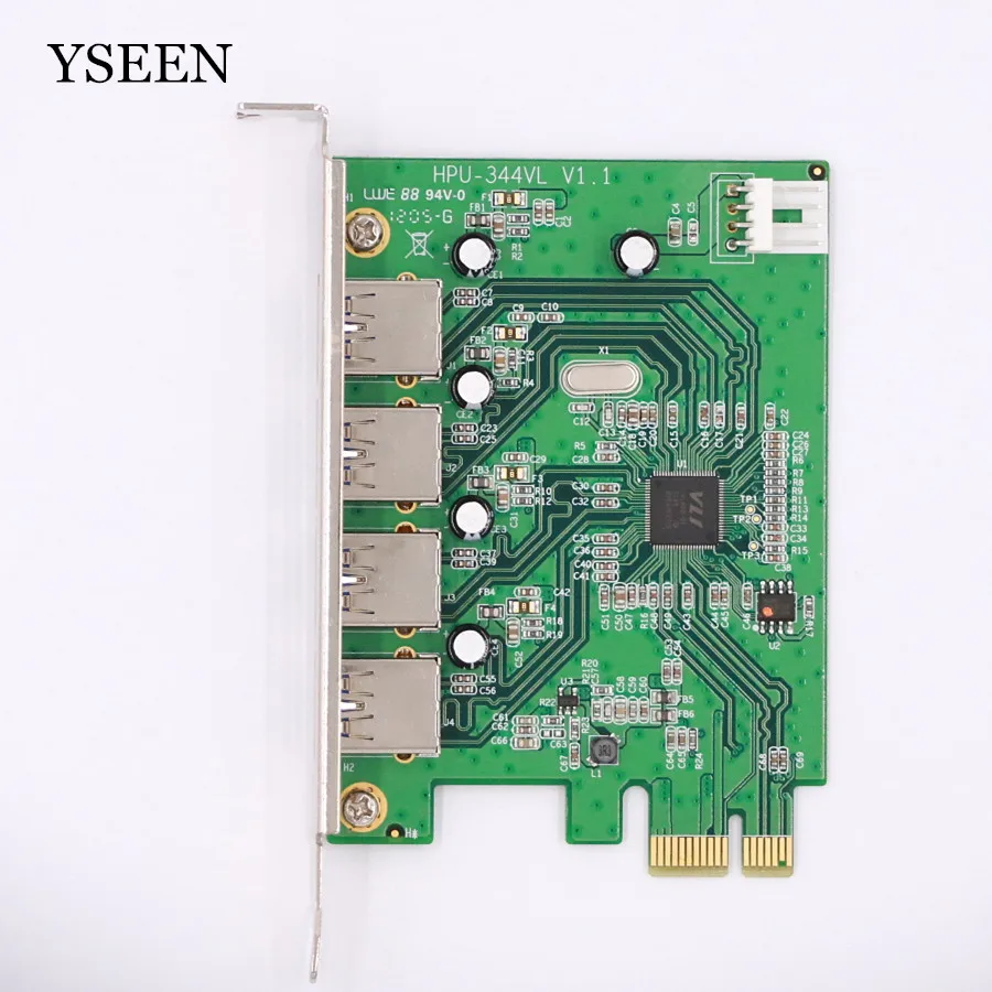 4 порта USB 3,0 PCI-e Плата расширения PCI express PCIe USB 3,0 концентратор адаптер 4-портовый USB3.0 контроллер USB 3 0 PCI e PCIe express 1x