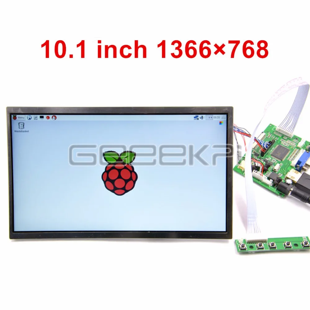 GeeekPi 10 1 дюймов 1366*768 ЖК дисплей Экран Дисплей TFT монитор для Raspberry Pi / Windows|monitor tft|monitor