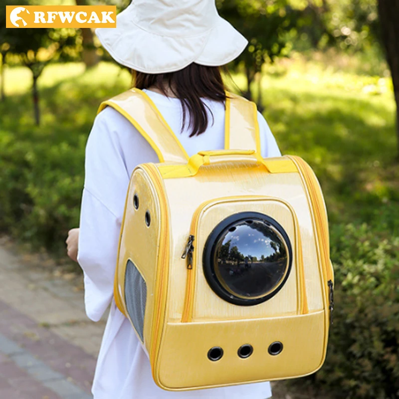 Переноска для собак и кошек в форме капсулы переноска домашних животных дышащий