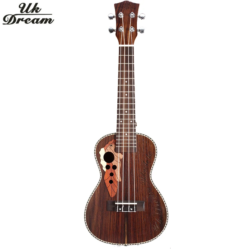 Укулеле из розового дерева 21 дюйм мини акустическая гитара музыкальный