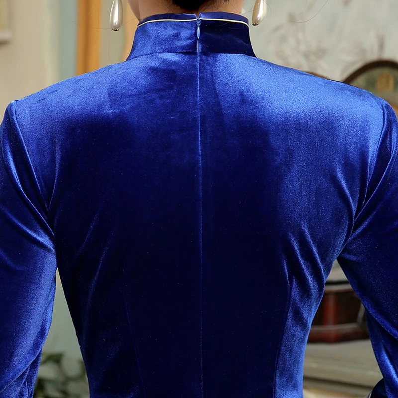 Благородное китайское традиционное женское платье ручной работы с пуговицами и