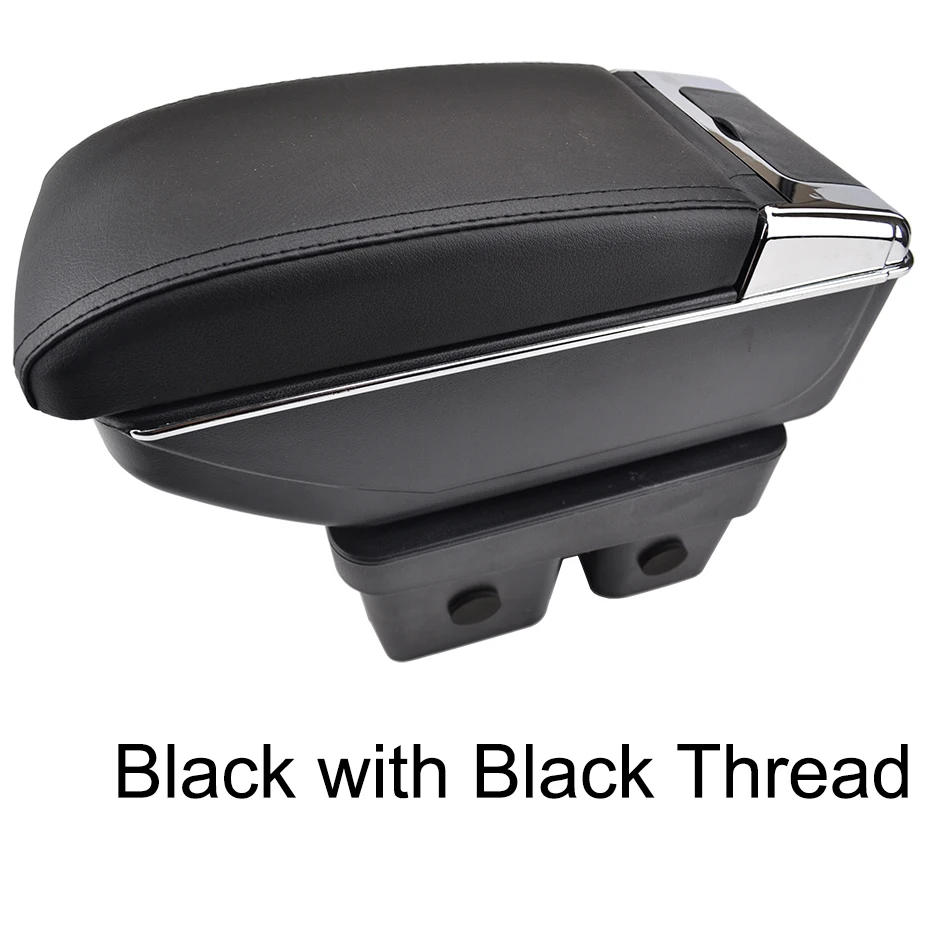 Black Thread Подлокотник двухслойный подлокотник для Volkswagen VW Golf 7 Mk7 2013- центральный центр коробка для хранения консоль подстаканник - Название цвета: Black Thread