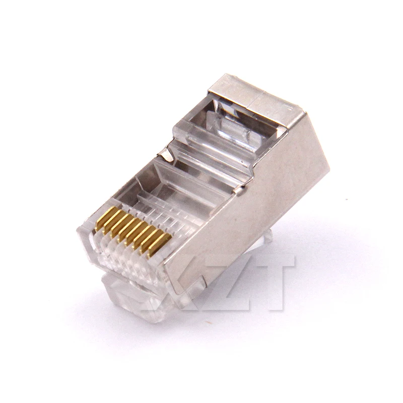 100 шт./лот rj45 разъем cat6 защищенные Сетевой коннектор 8p8c клеммы для stp ethernet