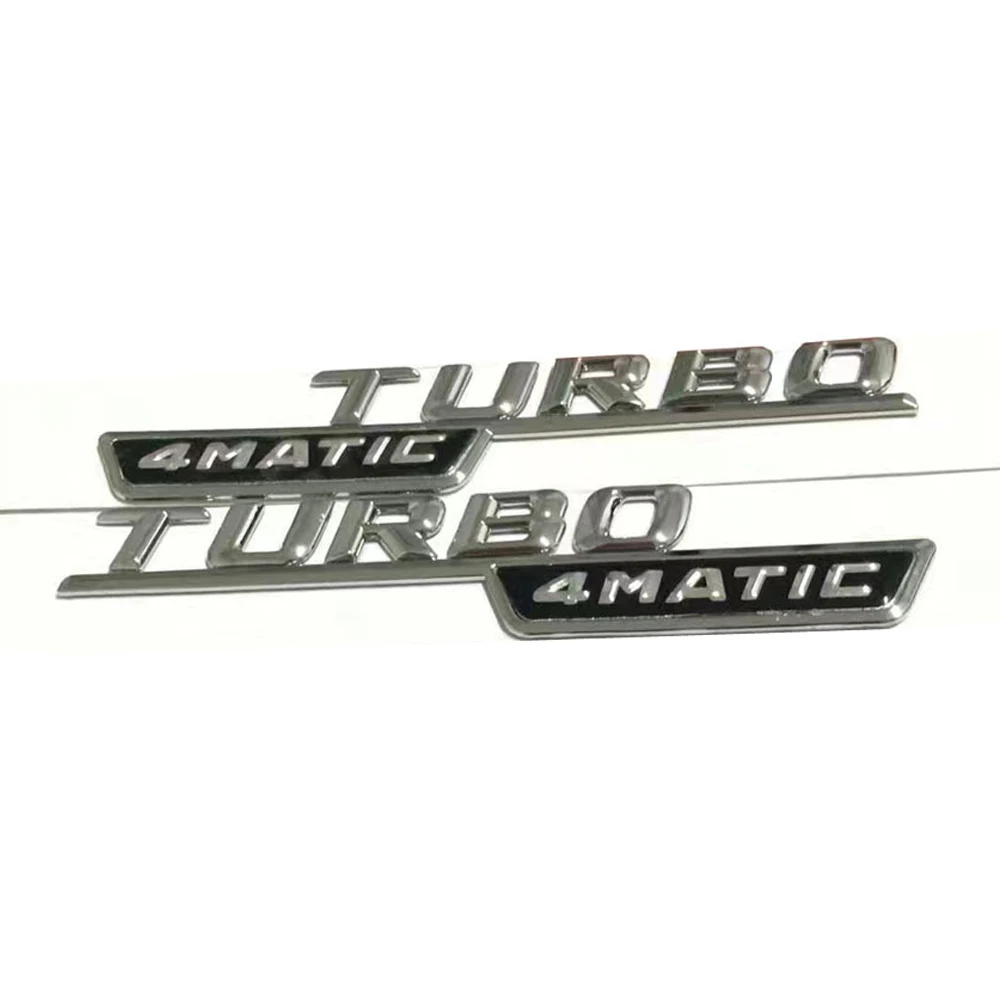 2 шт./лот BITURBO TURBO 4matic эмблема значок и надписью автомобильной фирмы переднее крыло наклейки для Mercedes Benz AMG 4matic