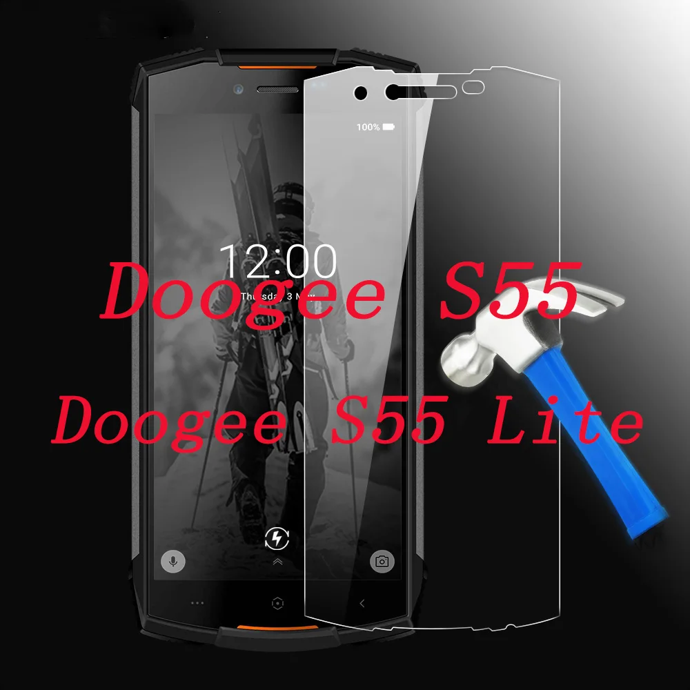 Закаленное стекло 9H для смартфона Doogee S55 / Lite Взрывозащищенная защитная пленка 5