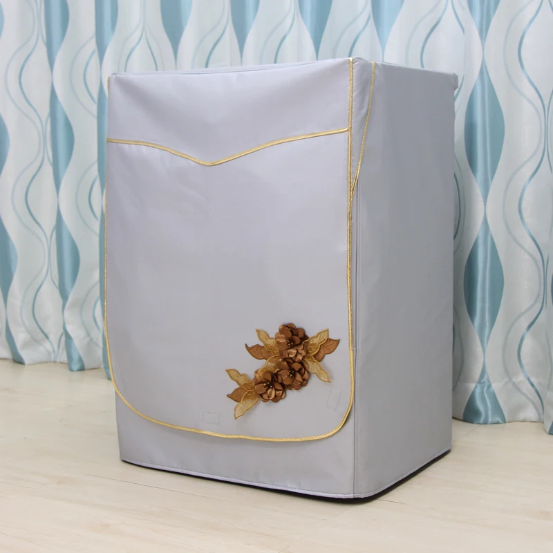 Чехол с вышивкой для стиральной машины чехол бежевого цвета водонепроницаемый и