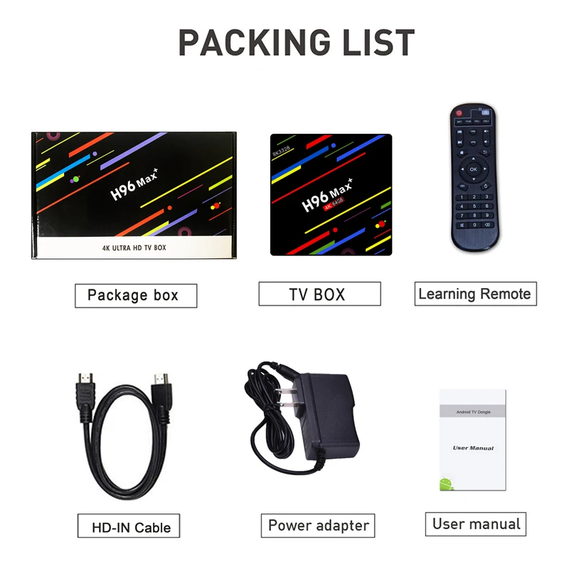 ТВ приставка H96 MAX Plus на Android 8.1 от RUIJIE смарт с четырехъядерным процессором RK3328 4 ГБ