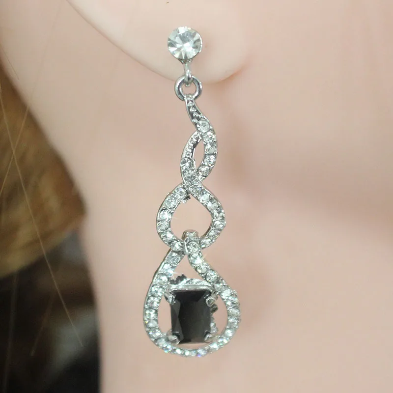 Женский ювелирный комплект из колье и серёг серебристого цвета|jewelry sets for women|bridal