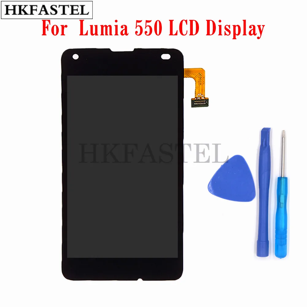 Hkfastel Оригинальный ЖК-экран дигитайзер дисплей для Nokia Microsoft Lumia 550 с передней
