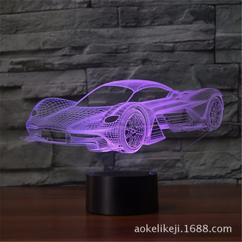 Новая модель автомобиля спортивный автомобиль ночник настольная лампа USB