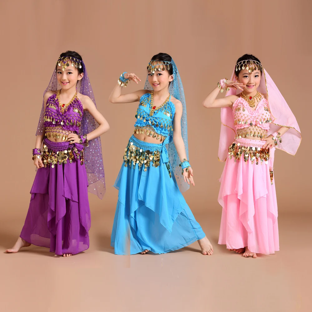 

Children Belly Dance Costume Kids Indian Dance Dress Child Bollywood Dance Costumes for women Performance Dance Wear