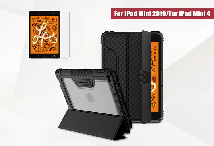For iPad Mini 2019 NILLKIN для iPad 9,7 Чехол для iPad Pro 11 Чехол для iPad Pro 12,9 умный флип-чехол Подарочная защита для экрана держатель карандаша - Цвет: For iPad Mini 2019