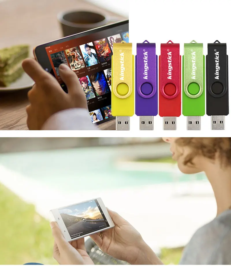 Лучшая OTG USB флэш-накопитель cle usb 2,0 stick 64G портативный флэш-накопитель смартфон Флешка 4g 8g 16g 32g 128G устройства для хранения