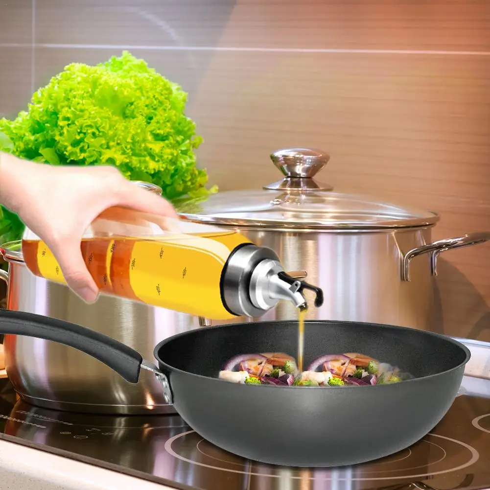Large Size Oil Pot Glass Lecythus Soy Sauce Vinegar Sealed Leak-proof Household Heat Resisting Kitchen Supplies Seasoning Bo | Дом и сад