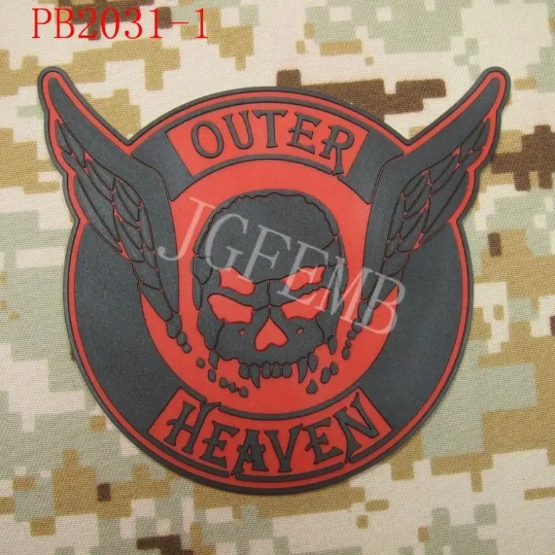 MGS outer Heaven группа специального назначения Тактический для поддержания боевого духа 3D накладка из ПВХ 10,5 см* 10 см