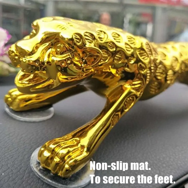 

For Rolls-Royce Luxurious Leopard Style Car Decoration Golden Dolls Car Dashboard Animal Ornaments Automobile Interior Crafts