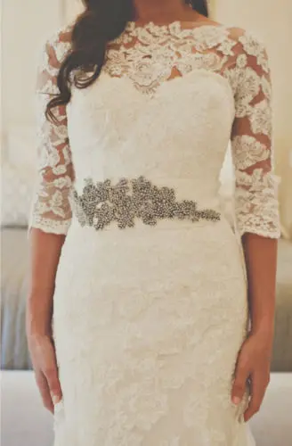 2015 Романтический Белый Кот Кружево Аппликация Русалка Свадебные Платья Половина