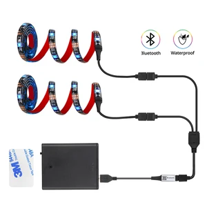 Coolo DC 5V USB Светодиодная лента 5050 водонепроницаемая светодиодная лента RGB 1M  2M2x50cm Приложение для управления Bluetooth для телевизора, скейтборда, велосипеда