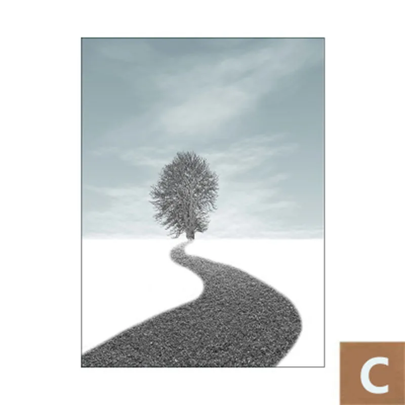 HAOCHU Скандинавская Картина на холсте абстрактное дерево внутреннее украшение