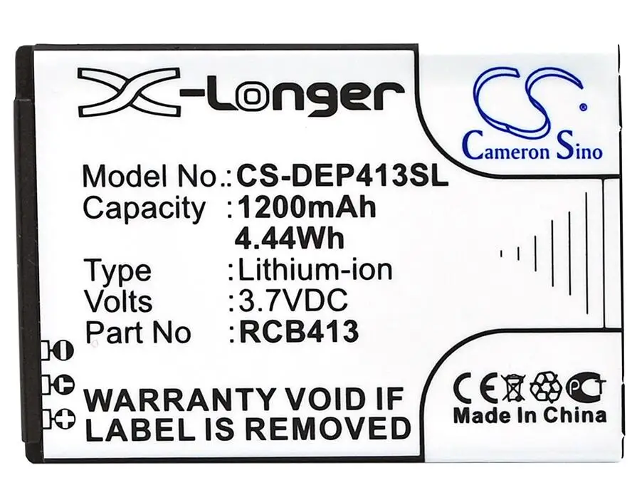 

Cameron Sino 1200mah battery for DORO Primo 413 RCB413 batteries