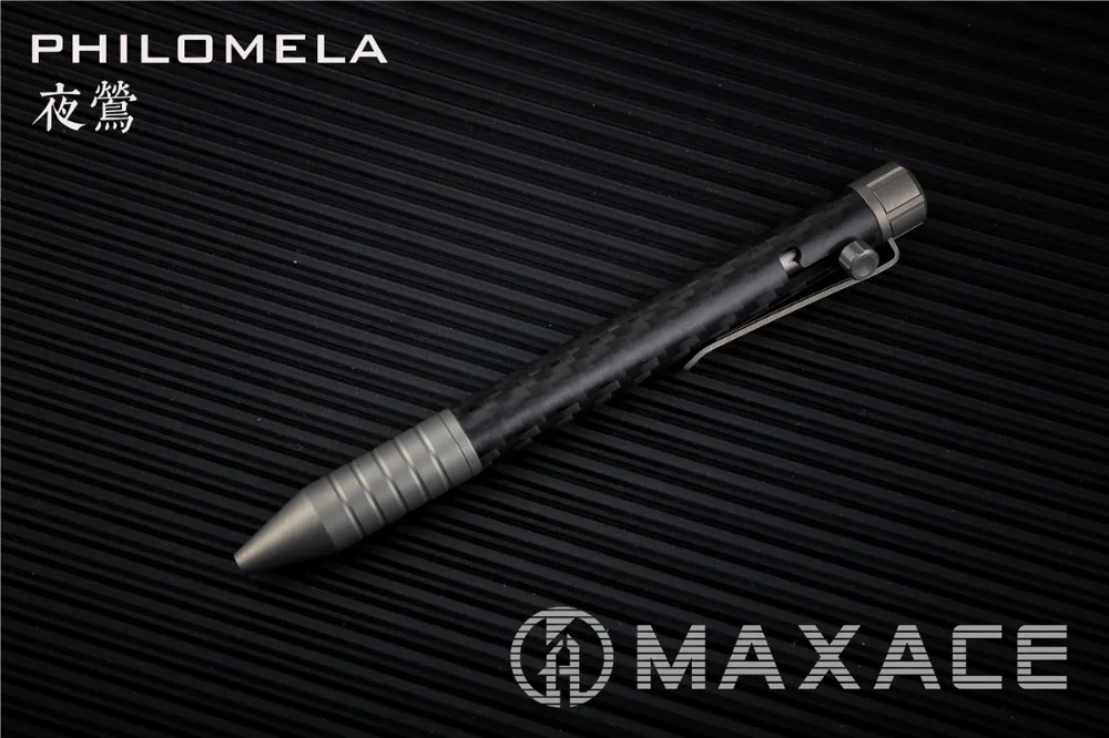 Maxace титан/углеродное волокно тактическая ручка Philomela