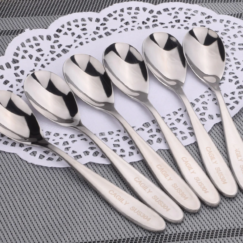 SUS304 ложка из нержавеющей стали с длинной ручкой чайный кофе десертный суповой