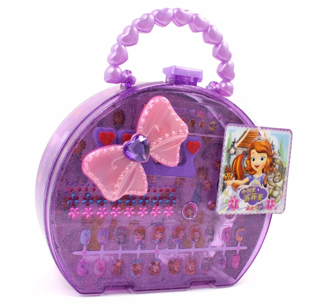 Детские игрушки для макияжа трехмерные наклейки ногтей Замороженная Принцесса