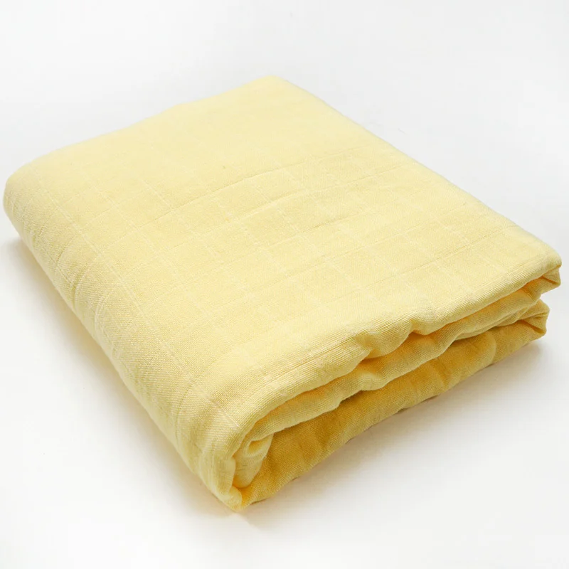 Yellow Muslinlife/ стиль; однотонное одеяло для новорожденных; детское одеяло для пеленания; одеяло из бамбукового хлопка; Прямая поставка - Цвет: Yellow