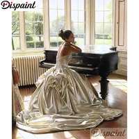 dispaint full squareround drill 5d diy diamond painting woman piano embroidery cross stitch 3d home decor a10405